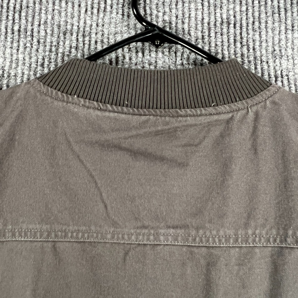 Prana Canvas Vest Jacket Mens 2XL XXL Brown Gray Sleeveless Lined Full Zip New - Picture 15 of 15